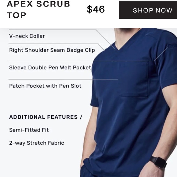 Pewter medilita scrub set - Picture 8 of 8